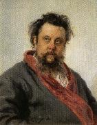Ilya Repin Portrait of Modest Mussorgsky oil on canvas
